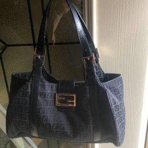 FENDI canvas shoulder bag